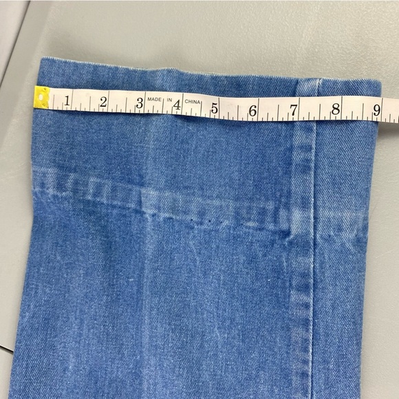 Vintage Kmart 70s High Waisted Pleated Trouser Blue Jeans size 17/18 - Picture 12 of 14